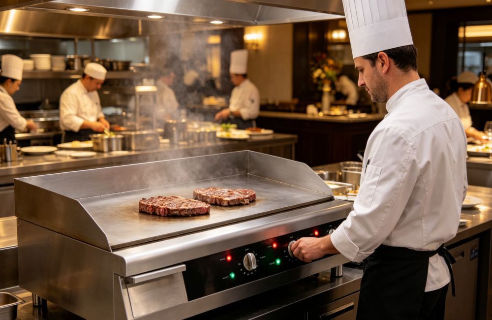 commercial electric flat top grill001